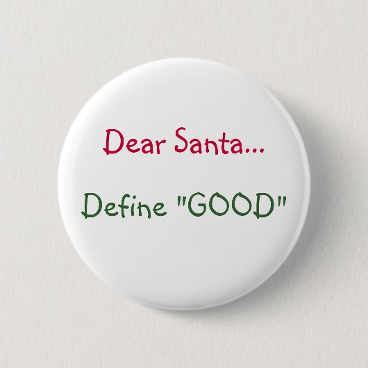 Beste Kerstman... -knoop Ronde Button 5,7 Cm (Voorkant)