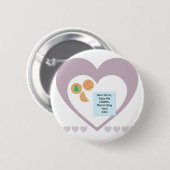 Beste Kerstman Koekjes Brengen Speelgoed Paarse Ha Ronde Button 5,7 Cm (Voorkant /achterkant)