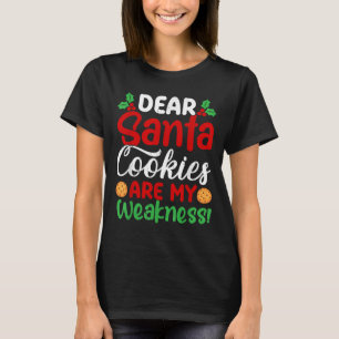 Beste Kerstman Koekjes zijn mijn zwakke plek! Grap T-shirt