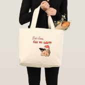 Beste kerstman, kunnen we praten? grote tote bag (Voorkant (product))