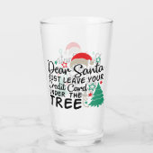 Beste kerstman, laat je creditcard gewoon achter | glas (Achterkant)
