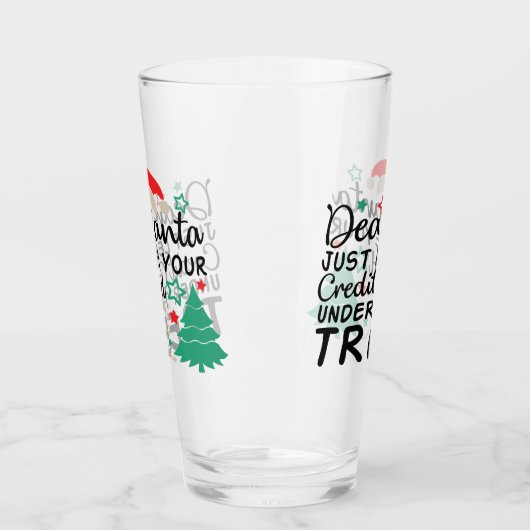 Beste kerstman, laat je creditcard gewoon achter | glas (Links)