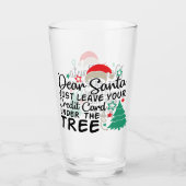 Beste kerstman, laat je creditcard gewoon achter | glas (Voorkant)