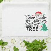 Beste kerstman, laat je creditcard gewoon achter | theedoek (Gevouwen)