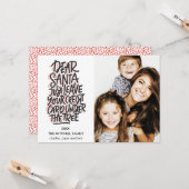 Beste kerstman, laat je Kaart met krediet schamele (Voorkant / Achterkant in situ)