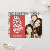 Beste kerstman, laat je Kaart met krediet schamele (Voorkant / Achterkant in situ)