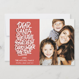 Beste kerstman, laat je Kaart met krediet schamele
