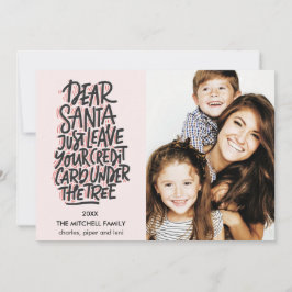 Beste kerstman, laat je Kaart met krediet schamele