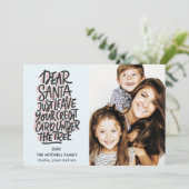 Beste kerstman, laat je Kaart met krediet schamele (Staand voorkant)