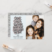 Beste kerstman, laat je Kaart met krediet schamele (Voorkant / Achterkant in situ)