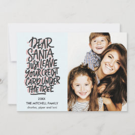 Beste kerstman, laat je Kaart met krediet schamele