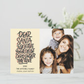 Beste kerstman, laat je Kaart met krediet schamele (Staand voorkant)