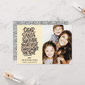 Beste kerstman, laat je Kaart met krediet schamele (Voorkant / Achterkant in situ)