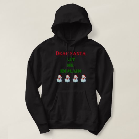 Beste kerstman, laat me de grappige Snowman-kerst  Hoodie (Design voorkant)