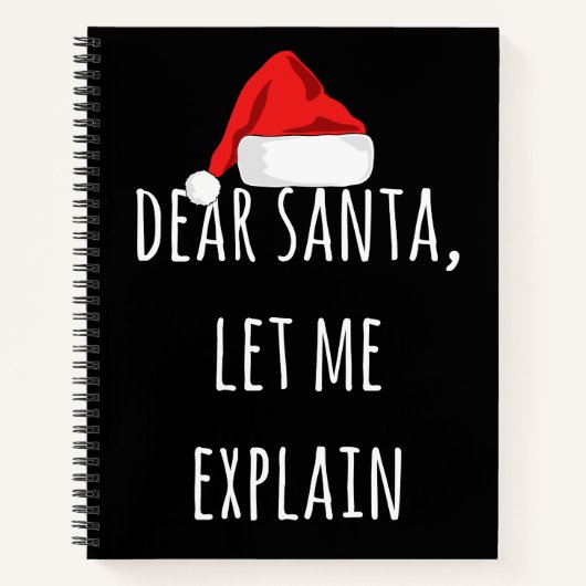 Beste Kerstman Laat me het uitleggen Grappige Kers Notitieboek (Voorkant)