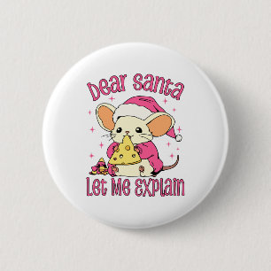 Beste Kerstman, Laat Me Het Uitleggen Ronde Button 5,7 Cm