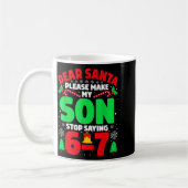 Beste Kerstman, laat mijn zoon stoppen met zeggen Koffiemok (Links)