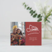 Beste Kerstman, laat ons foto uitleggen Feestdagenkaart (Staand voorkant)