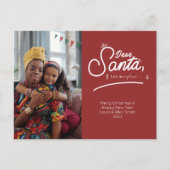 Beste Kerstman, laat ons foto uitleggen Feestdagenkaart (Voorkant)