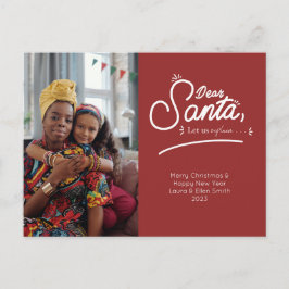 Beste Kerstman, laat ons foto uitleggen Feestdagenkaart