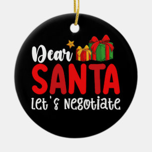 Beste Kerstman Laten we Kerst Familiefeestdagen On Keramisch Ornament