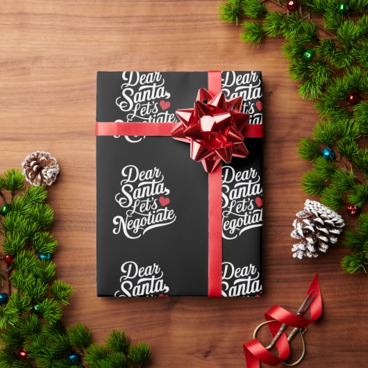 Beste Kerstman Laten we onderhandelen Grappig Kers Cadeaupapier (Feestdagen Geschenken)