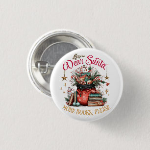 Beste Kerstman, Meer Boeken Alsjeblieft  Ronde Button 3,2 Cm