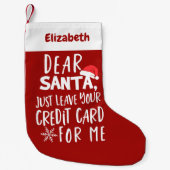 Beste kerstman met je creditcard kleine kerstsok (Voorkant)