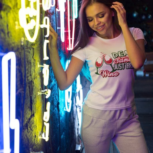 Beste kerstman, met Wine kerst T-shirt