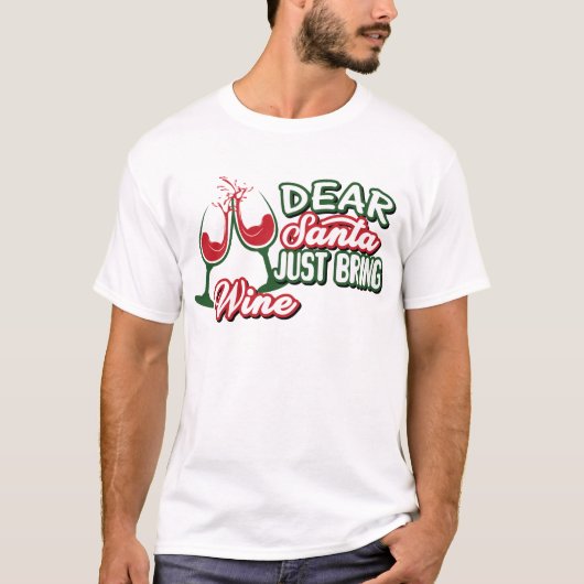 Beste kerstman, met Wine kerst T-shirt (Voorkant)