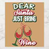 Beste kerstman, met Wine kerst Wijn Etiket (Enkel label)