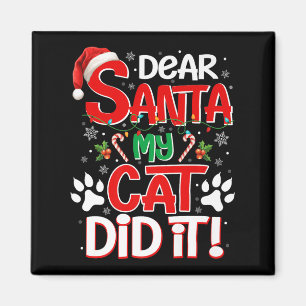 Beste Kerstman Mij Kat Heeft Het Gedaan Grappig Ke Magneet