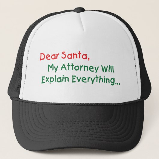 Beste Kerstman Mijn Advocaat Zal Het Uitleggen - G Trucker Pet (Voorkant)