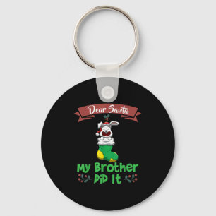 Beste Kerstman Mijn Broer Heeft Het Gedaan Broers Sleutelhanger