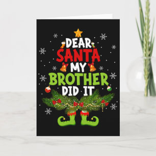 Beste Kerstman Mijn Broer Heeft Het Gedaan Elf Bij Kaart