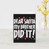 Beste Kerstman Mijn Broer Heeft Het Gedaan T-shirt Kaart (Gele Bloem)