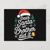 Beste kerstman, mijn broer heeft het grappig gemaa briefkaart (Voorkant)