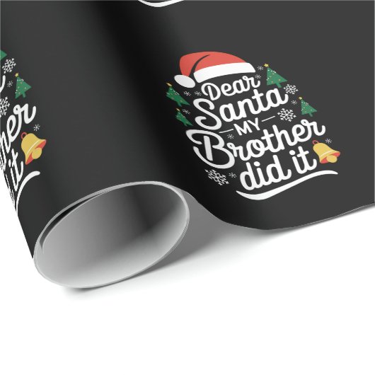 Beste kerstman, mijn broer heeft het grappig gemaa cadeaupapier (Rol Hoek)