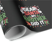 Beste kerstman, mijn broer heeft het grappig gemaa cadeaupapier (Rol Hoek)