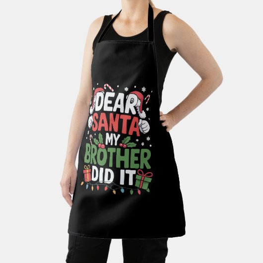 Beste kerstman, mijn broer heeft het grappig gemaa schort (Insitu)