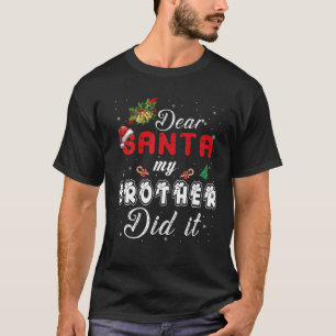 Beste kerstman, mijn broer heeft het Kinder, grapp T-shirt
