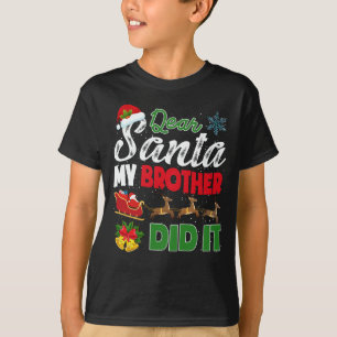 Beste kerstman, mijn broer heeft het niet Kind gem T-shirt