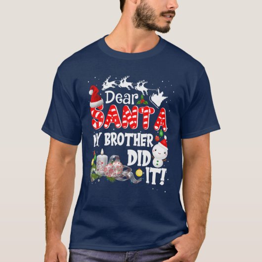 Beste kerstman, mijn broer t-shirt (Voorkant)