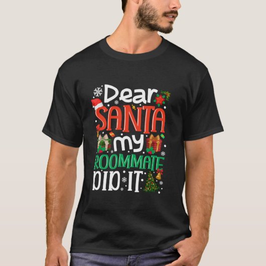Beste Kerstman Mijn kamergenoot deed het grappige T-shirt (Voorkant)