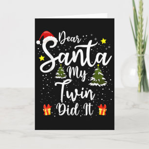 Beste Kerstman Mijn Tweeling Heeft Het Gedaan Grap Kaart