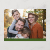 beste kerstman moderne scriptfoto briefkaart (Voorkant)