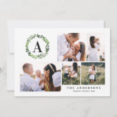 beste kerstman moderne scriptfoto feestdagenkaart (Voorkant)