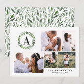 beste kerstman moderne scriptfoto feestdagenkaart (Voorkant / Achterkant)