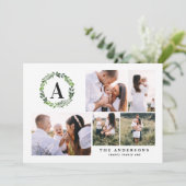 beste kerstman moderne scriptfoto feestdagenkaart (Staand voorkant)