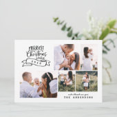 beste kerstman moderne scriptfoto feestdagenkaart (Staand voorkant)